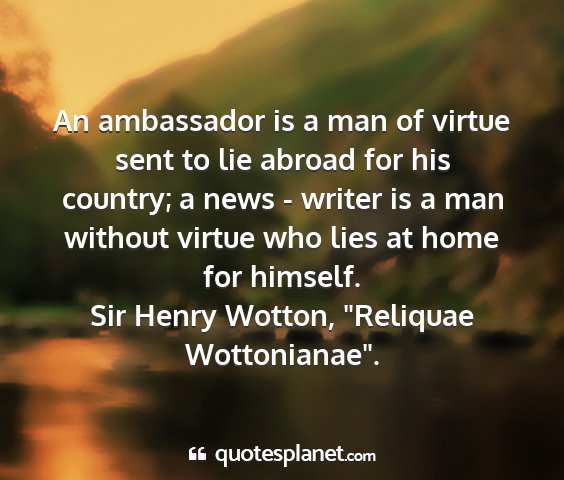 Sir henry wotton, 