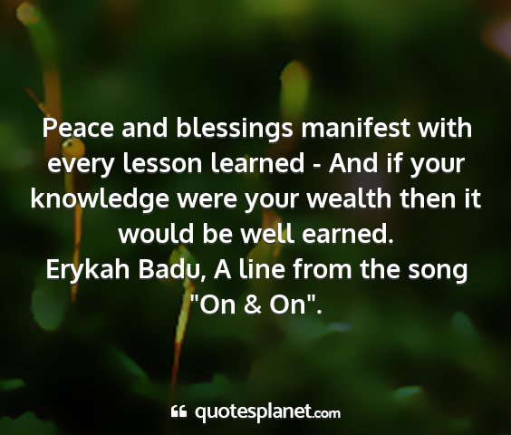 Erykah badu, a line from the song 