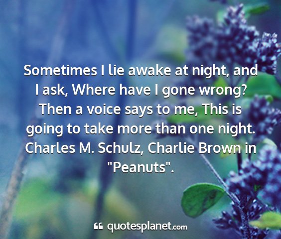 Charles m. schulz, charlie brown in 