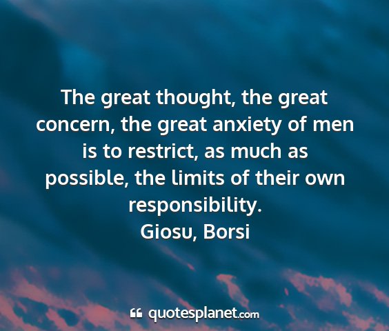 Giosu, borsi - the great thought, the great concern, the great...
