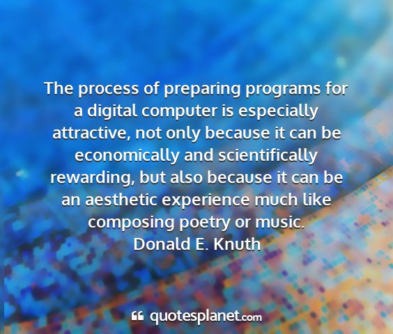 Donald e. knuth - the process of preparing programs for a digital...