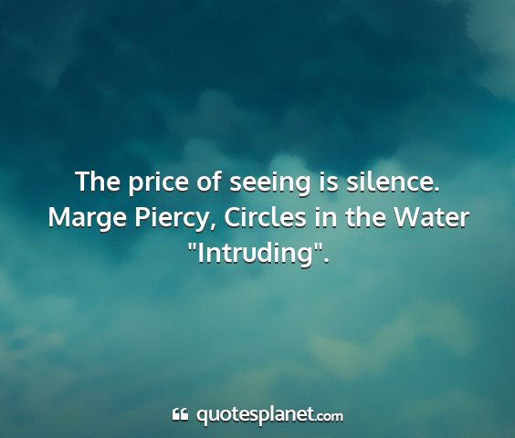 Marge piercy, circles in the water 