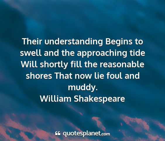 William shakespeare - their understanding begins to swell and the...