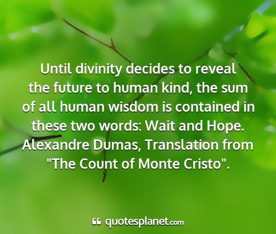 Alexandre dumas, translation from 