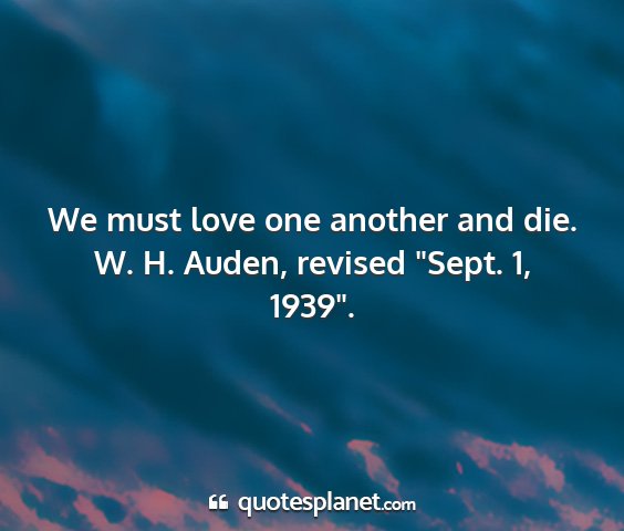 W. h. auden, revised 