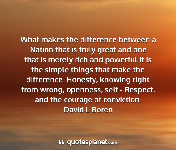 David l boren - what makes the difference between a nation that...