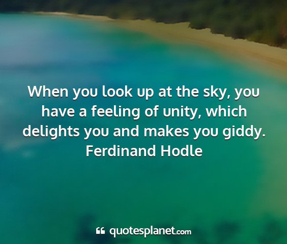 Ferdinand hodle - when you look up at the sky, you have a feeling...