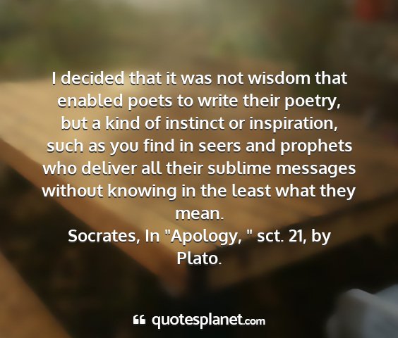 Socrates, in 